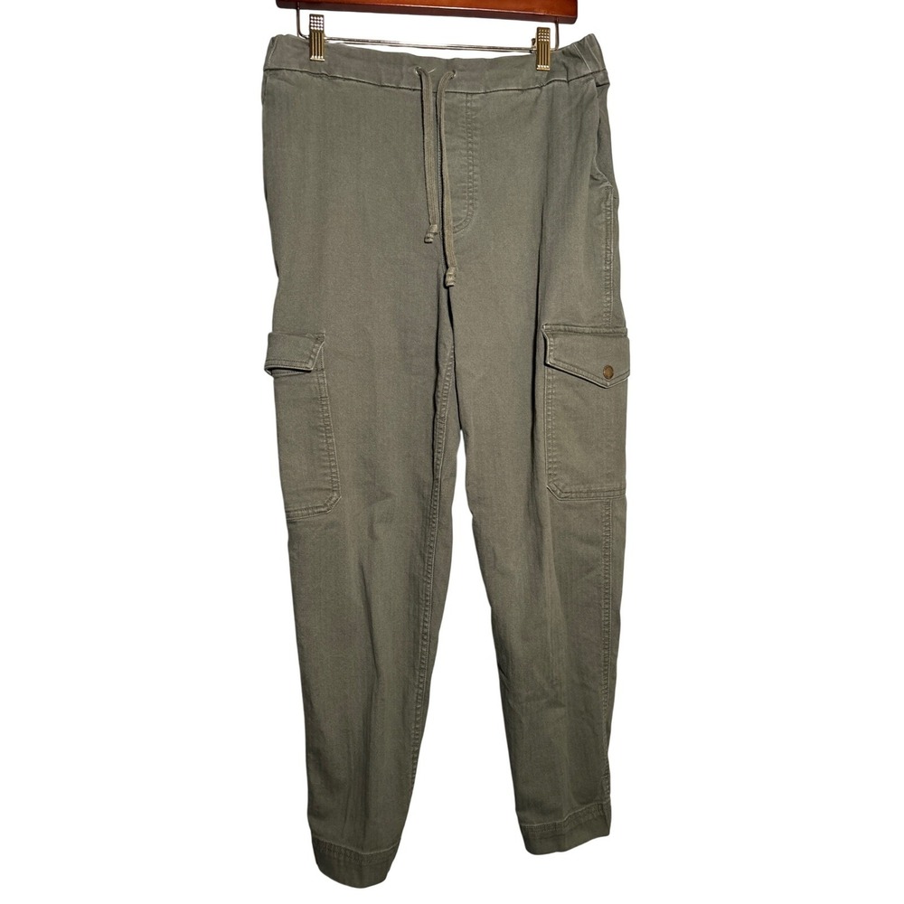 Duluth Trading Co Womens 10 R Cargo Jogger Pants Olive Green Drawstring Gorpcore